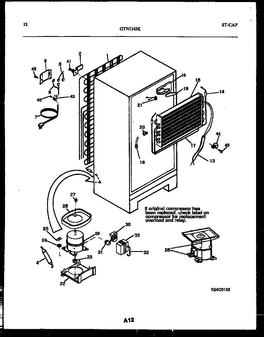 System and automatic defrost parts