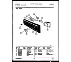 White-Westinghouse DB200PW1 console and control parts diagram