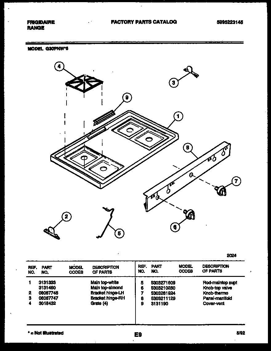 Cooktop parts