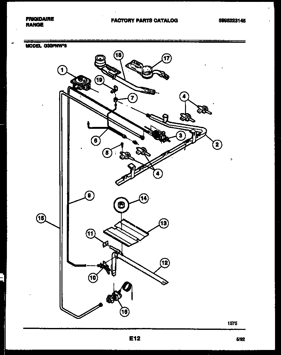 BURNER, MANIFOLD AND GAS CONTROL