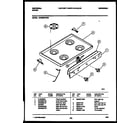 Tappan CP302BP2W1 cooktop parts diagram