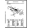 Tappan CP302BP2D1 broiler drawer parts diagram