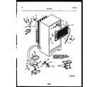 White-Westinghouse GTN142BK3 system and automatic defrost parts diagram