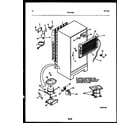 Kelvinator GTN142BK3 system and automatic defrost parts diagram