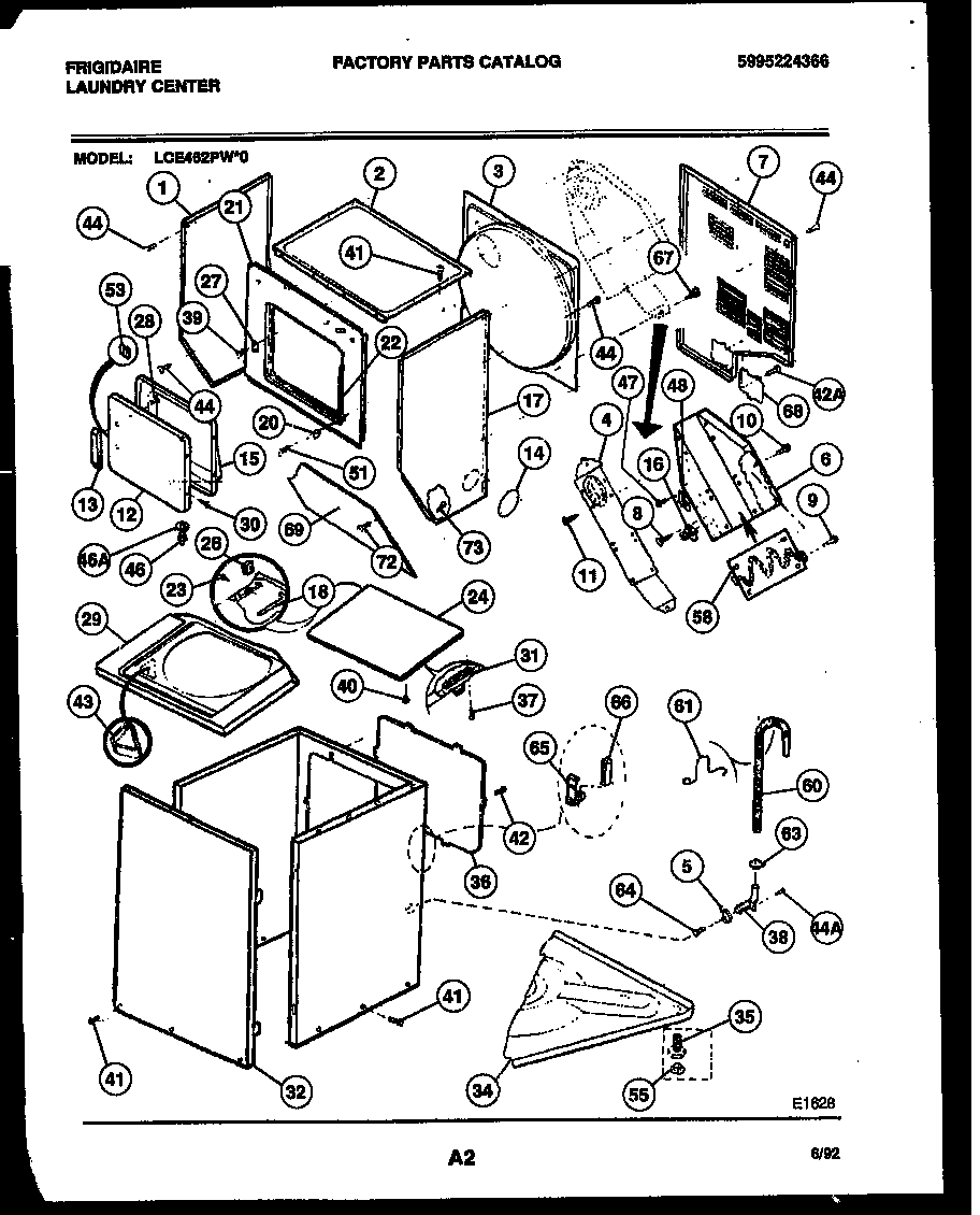 CABINET PARTS AND HEATER