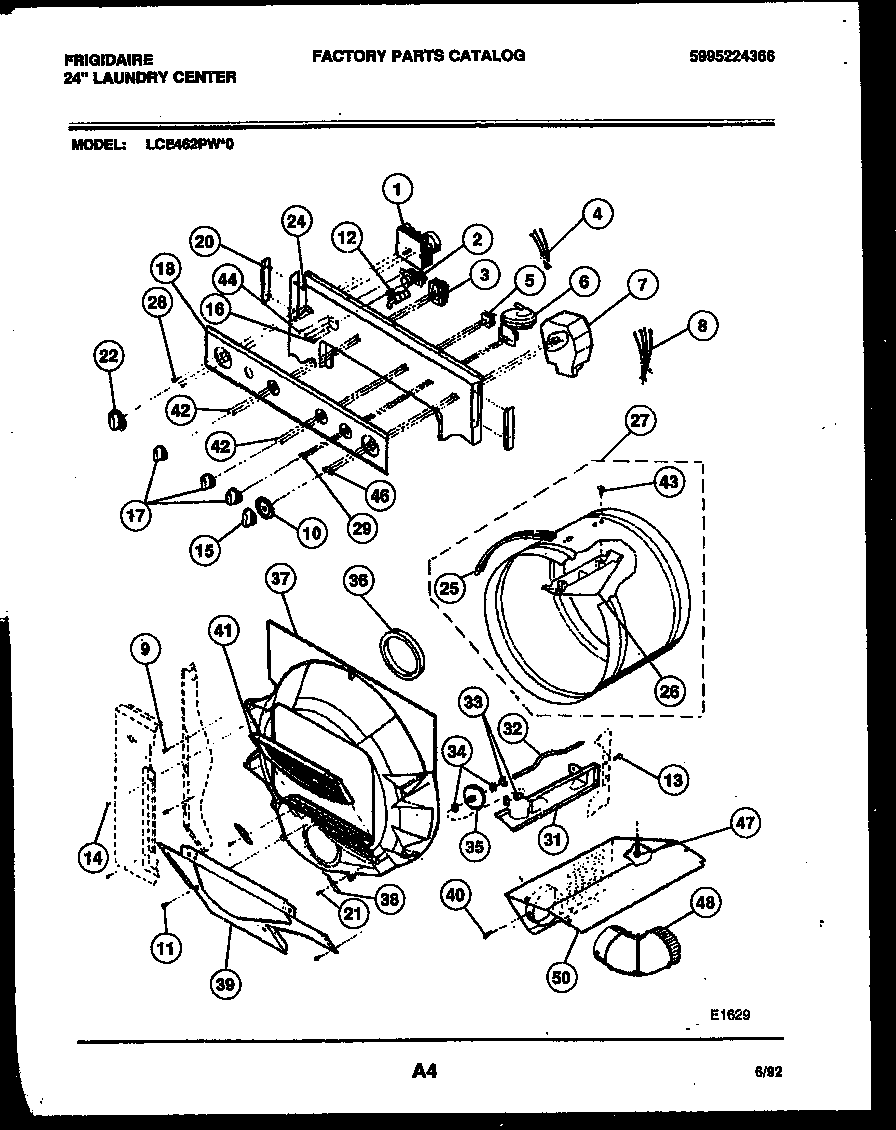 CONSOLE, CONTROLS AND DRUM