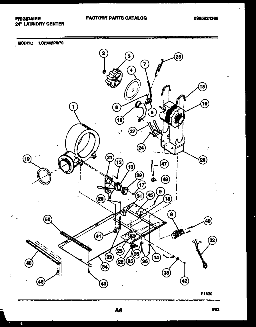 DRYER MOTOR, BLOWER AND BELT