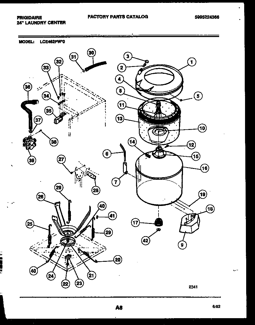 TUBS, WATER VALVE AND LID SWITCH