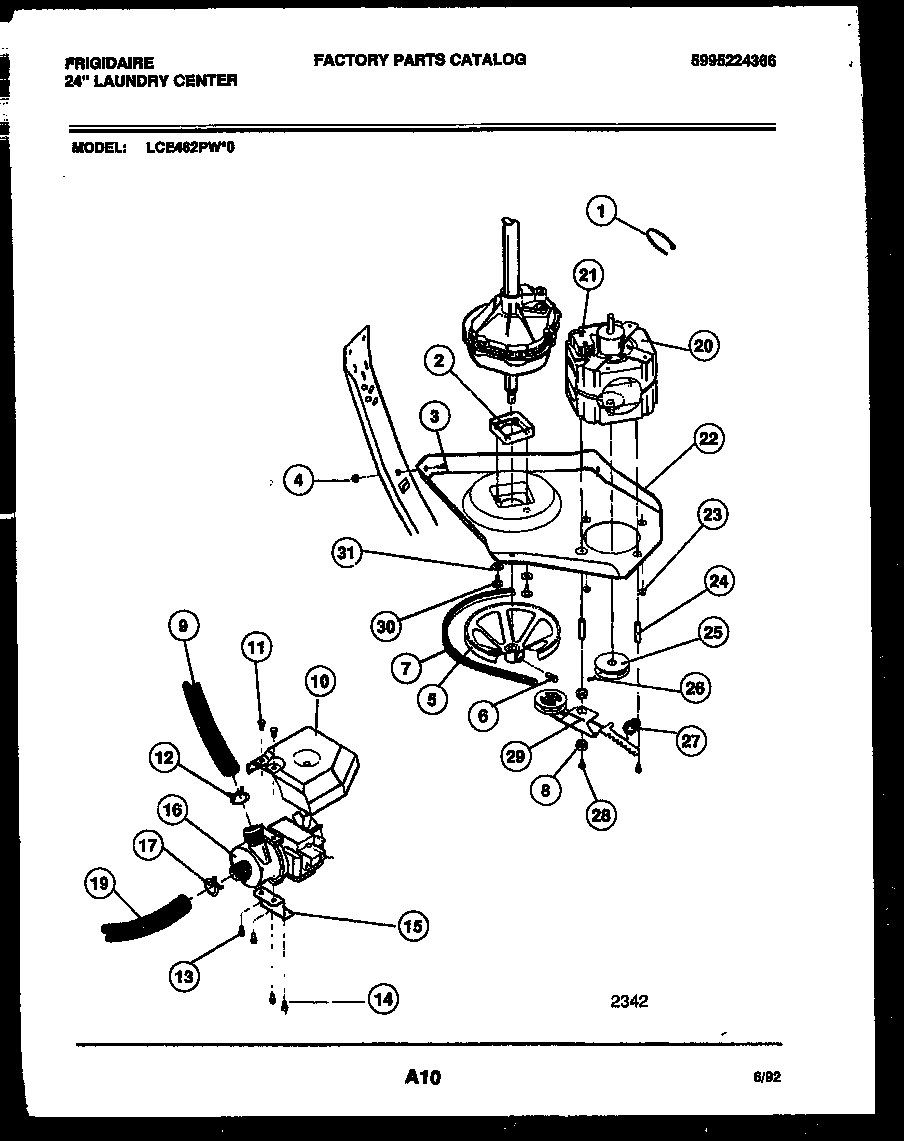 Washer drive system and pump