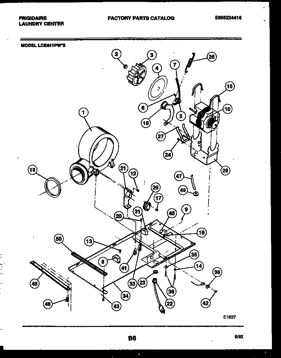 DRYER MOTOR, BLOWER AND BELT