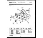 Tappan DP400PD1 console and control parts diagram