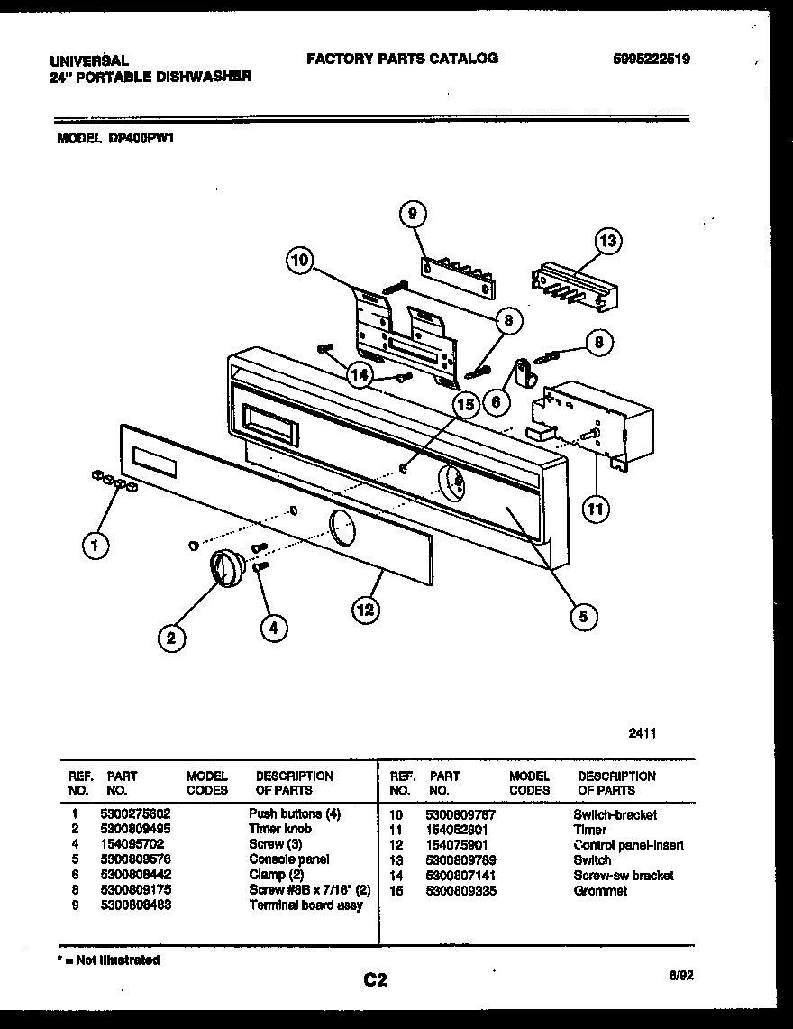 CONSOLE AND CONTROL PARTS