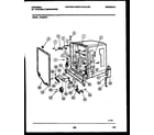 Tappan DP400PD1 tub and frame parts diagram