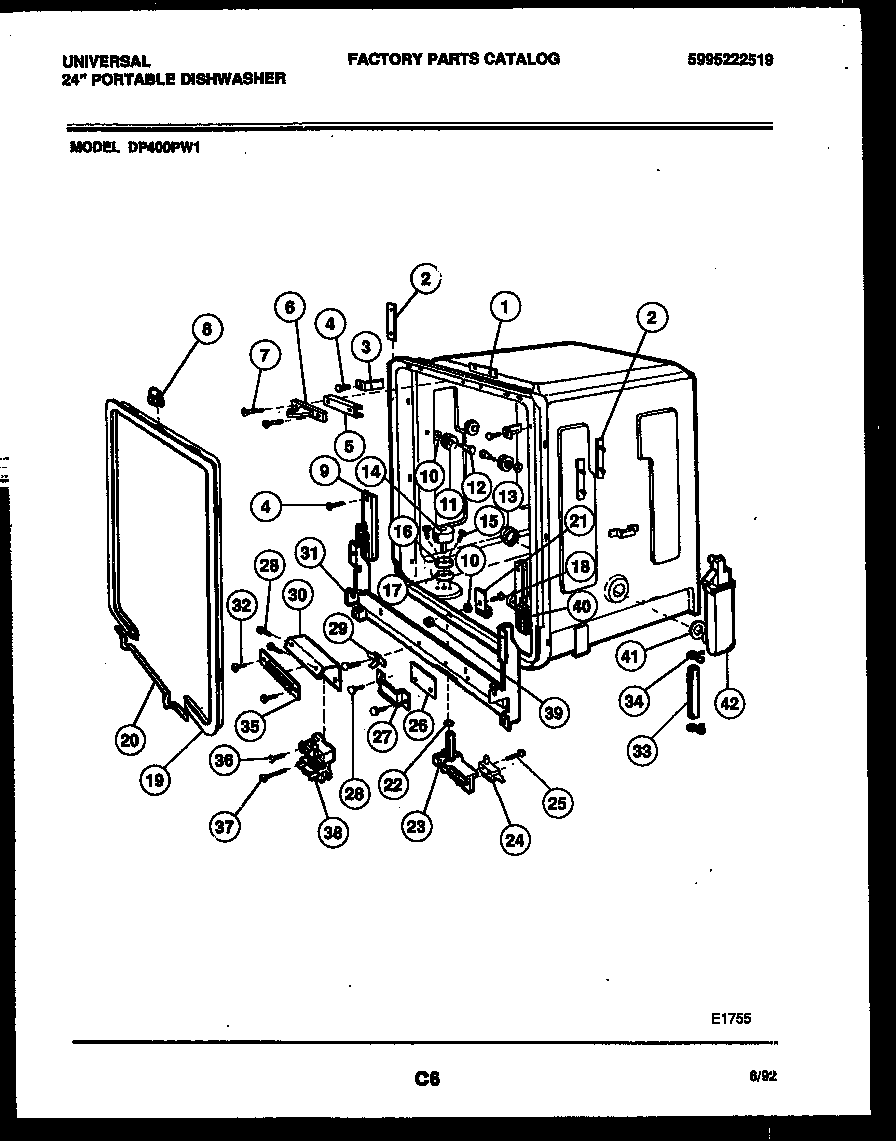 TUB AND FRAME PARTS