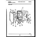 Frigidaire DB418PW1 tub and frame parts diagram