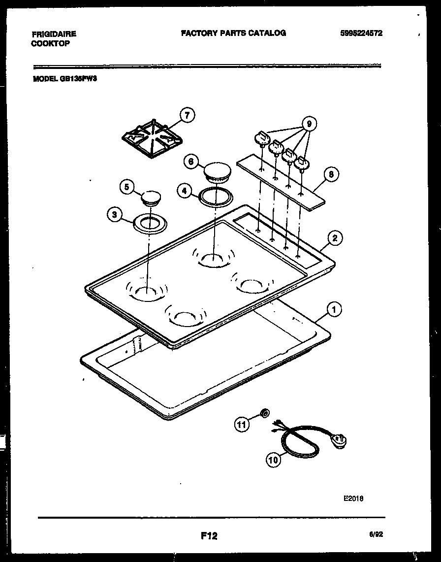 Cooktop parts
