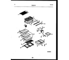 Frigidaire FPES21TIRW1 shelves and supports diagram