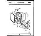 Frigidaire DB110PW1 tub and frame parts diagram