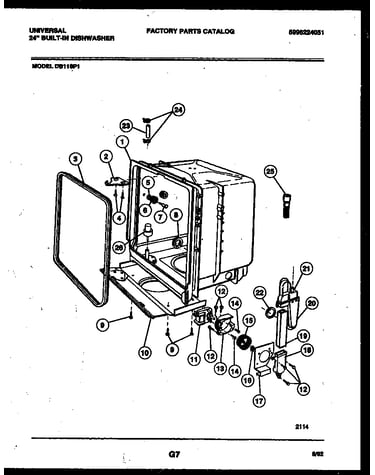 Tub and frame parts