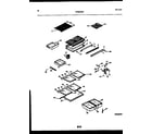 Frigidaire FPGS19TSW0 shelves and supports diagram