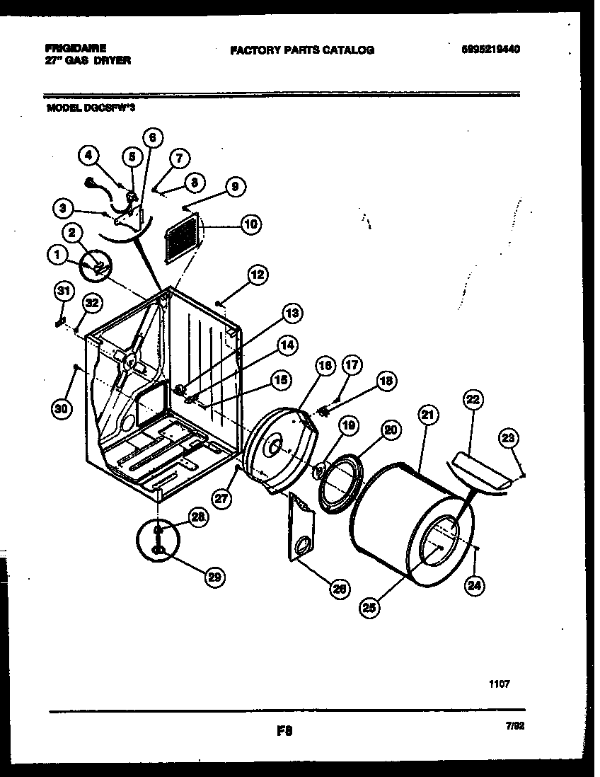 CABINET AND COMPONENT PARTS