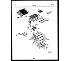 Frigidaire FPES19TSW0 shelves and supports diagram