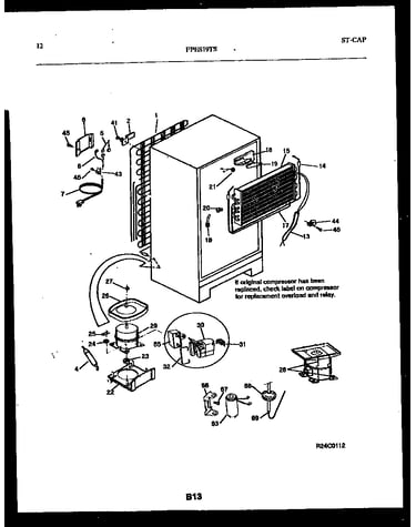 System and automatic defrost parts