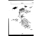 Frigidaire FPES19TRW1 shelves and supports diagram