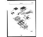 Universal/Multiflex (Frigidaire) MRT18CHAW0 shelves and supports diagram