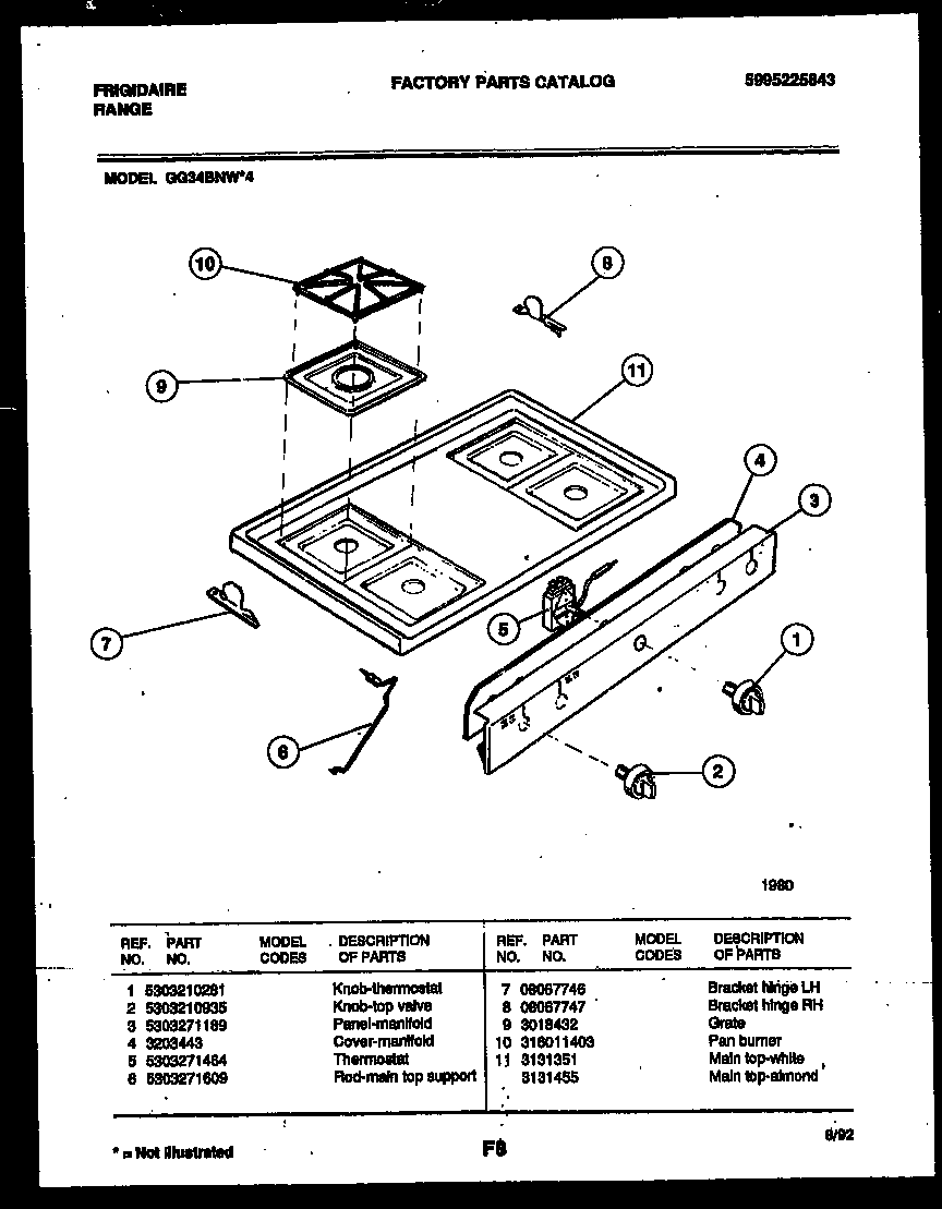 Cooktop parts