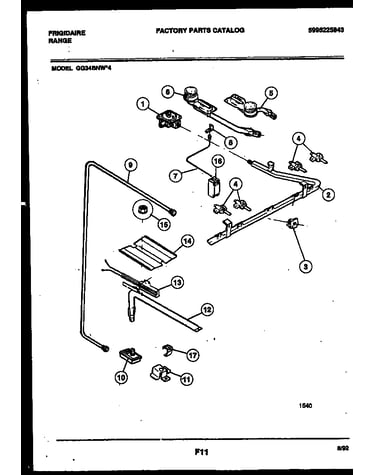 Burner, manifold and gas control