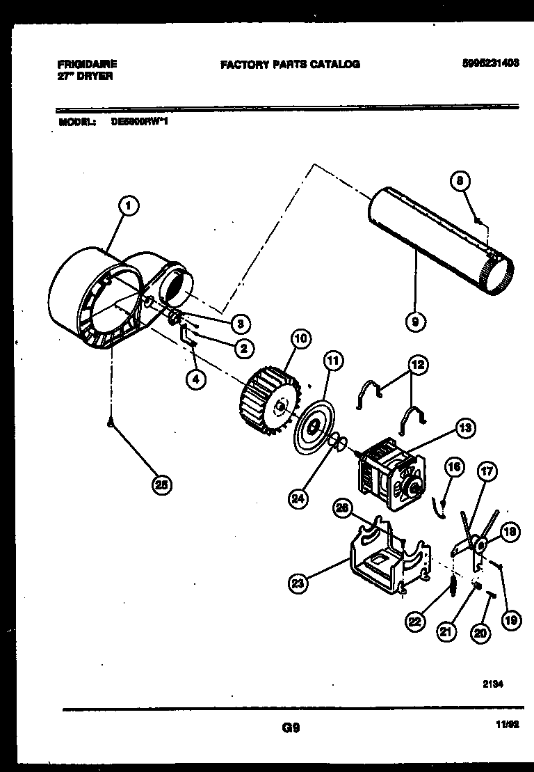 Blower and drive parts