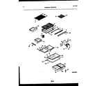 Frigidaire FPGS18TISLW0 shelves and supports diagram