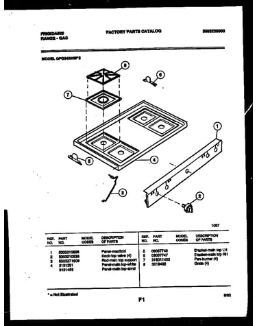 Cooktop parts