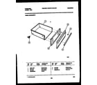 Frigidaire GPG34BNW5 drawer parts diagram