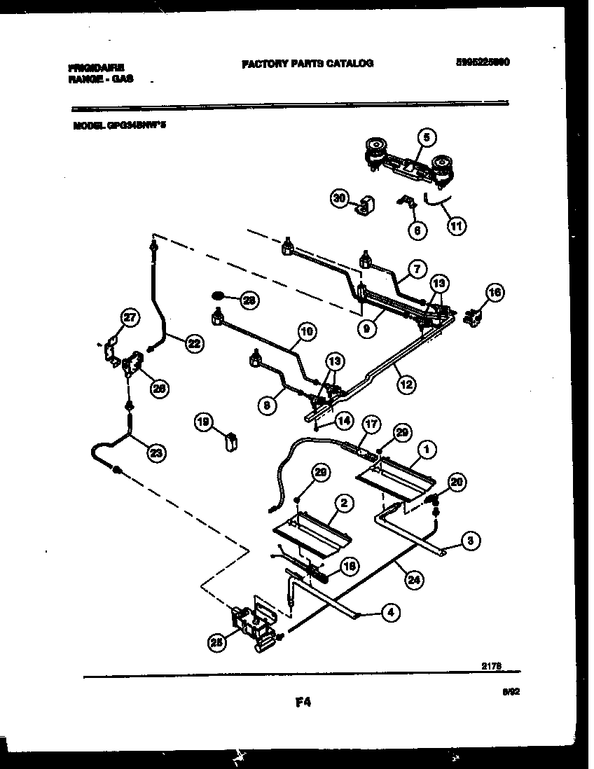 BURNER, MANIFOLD AND GAS CONTROL