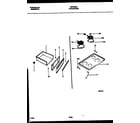 Frigidaire FEF303BADA cooktop and drawer parts diagram