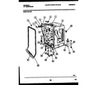 White-Westinghouse DB418PW2 tub and frame parts diagram