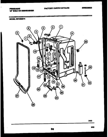 Tub and frame parts