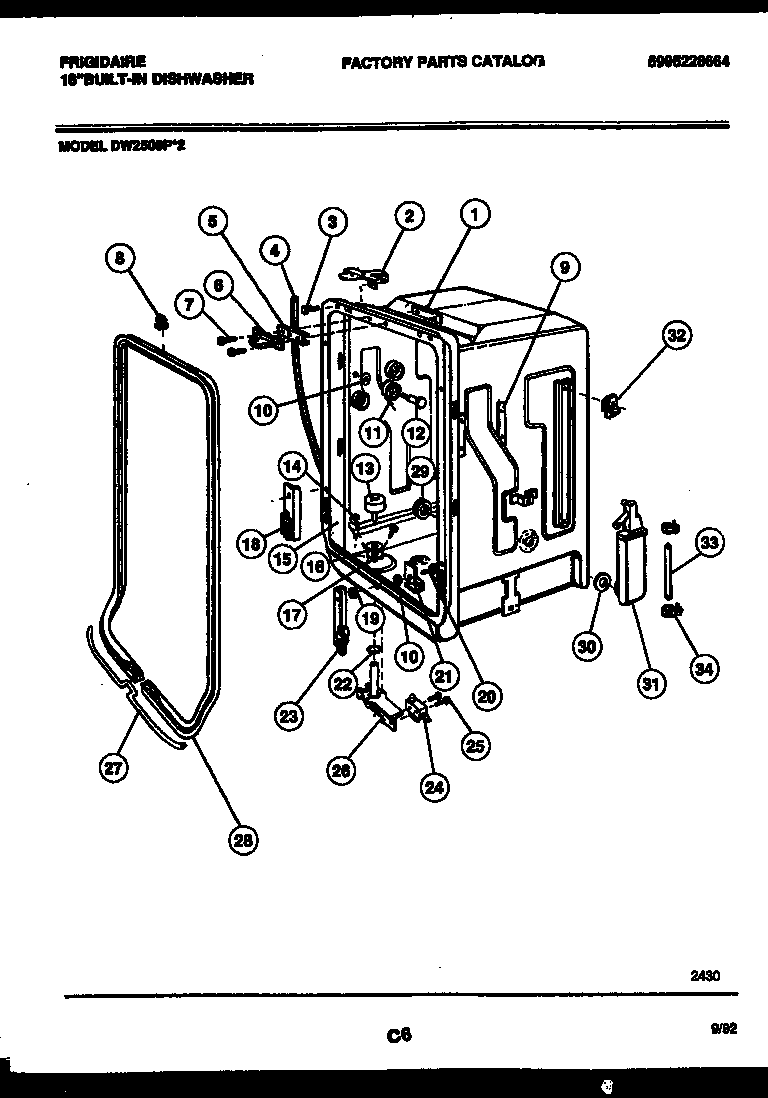Tub and frame parts