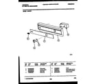 White-Westinghouse DB120P1 console and control parts diagram