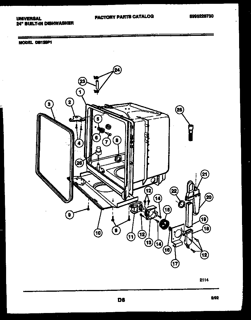 TUB AND FRAME PARTS