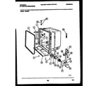 Frigidaire DB120P1 tub and frame parts diagram