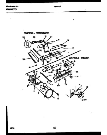 Refrigerator control assembly, damper control assembly and f