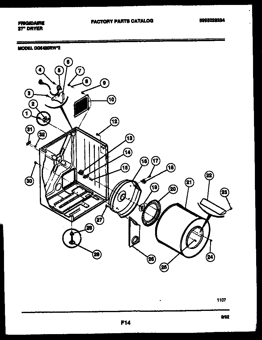 Cabinet and component parts