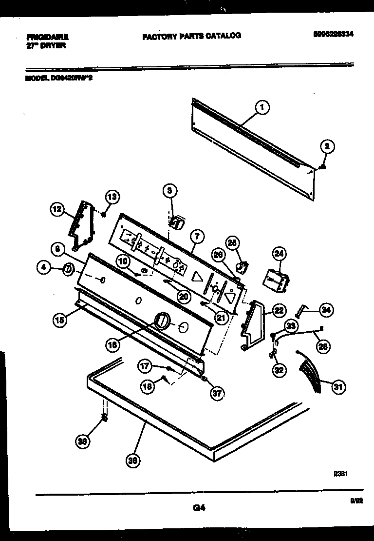 CONSOLE AND CONTROL PARTS