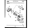 Frigidaire DGFW4 blower and drive parts diagram