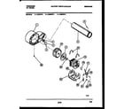 Frigidaire DGSFL4 blower and drive parts diagram