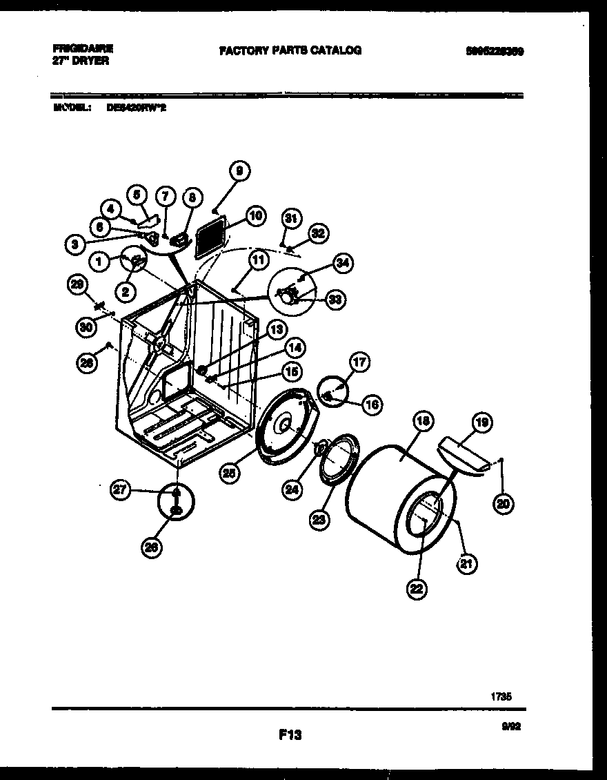 Cabinet and component parts