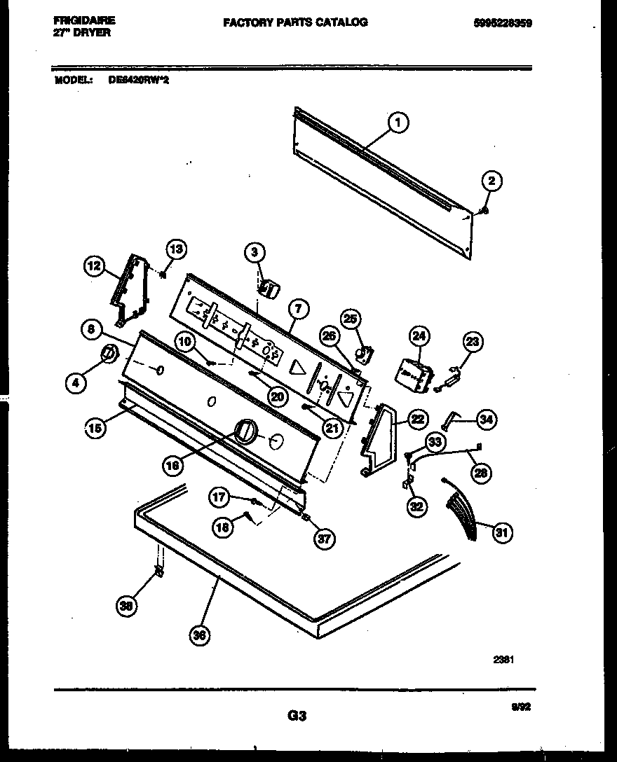 Console and control parts